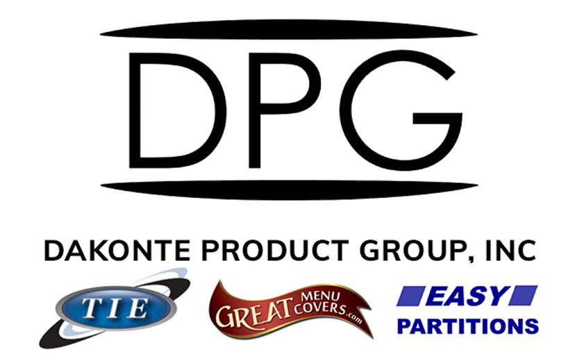 Dakonte Product Group, TIE office mates, Great Menu Covers, and Easy Partition Logo. 